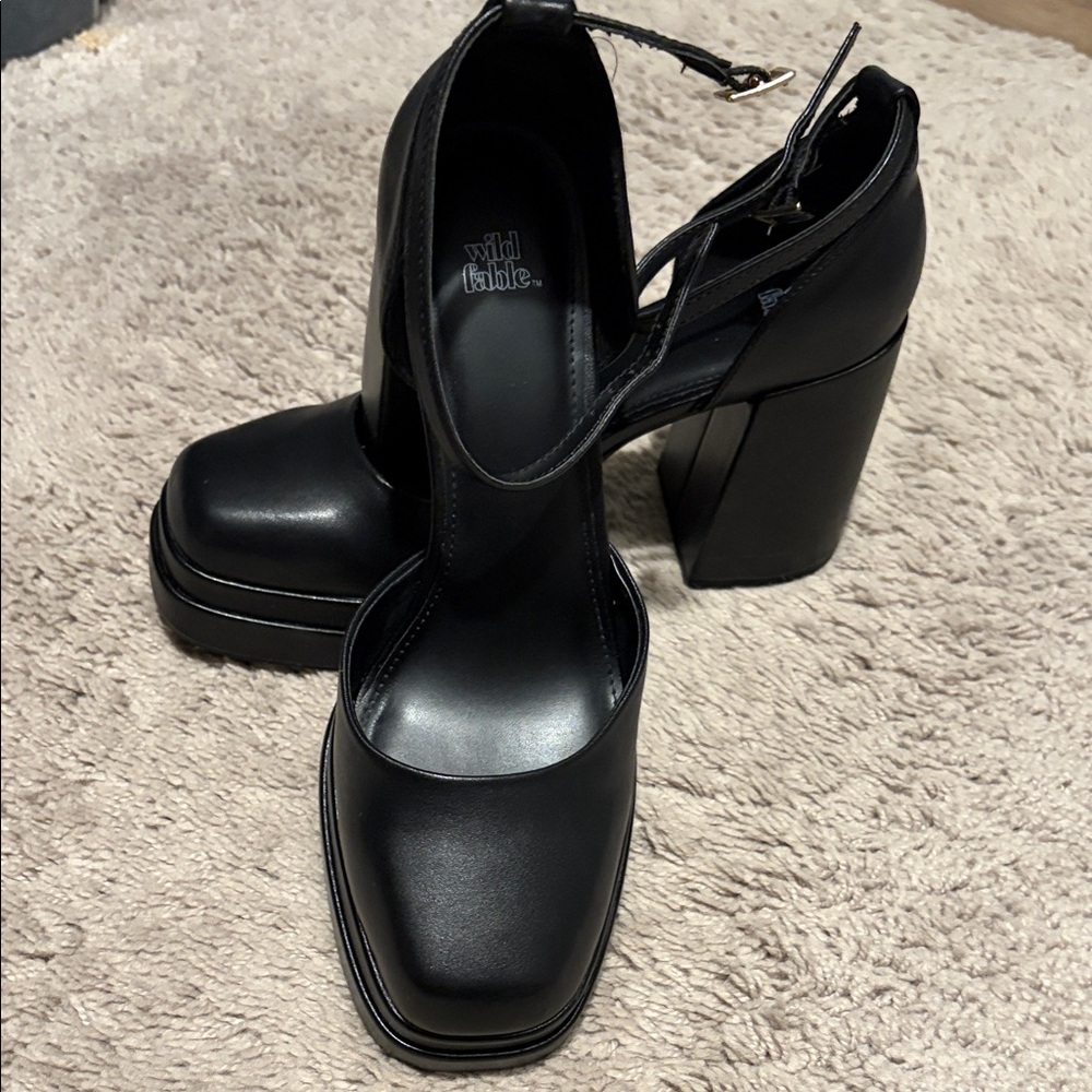 Wild Fable Black Chunky Platform Shoes